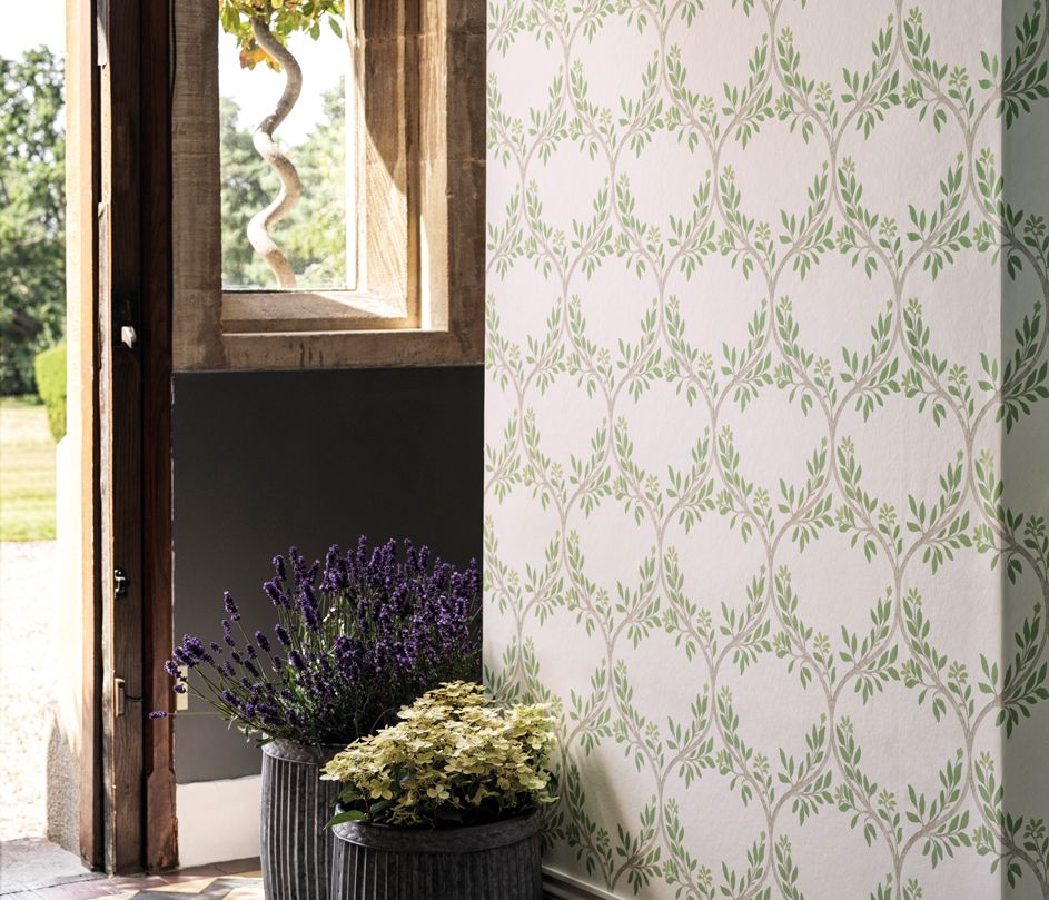 NCW4495-01 - Arber Wallpaper - Green - Nina Campbell