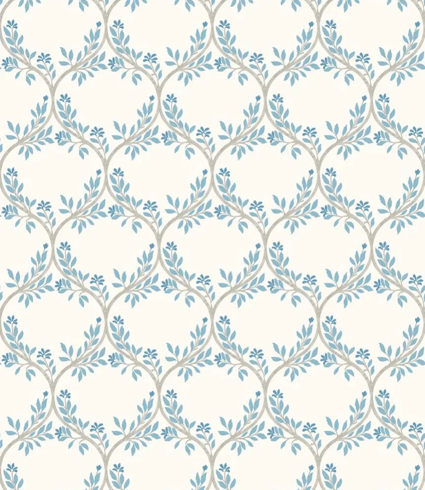 NCW4495-04 - Arber Wallpaper - Blue - Nina Campbell