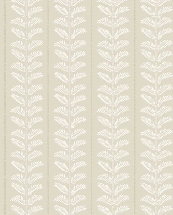 NCW4496-06 - Plumier Wallpaper - Stone/ Ivory - Nina Campbell