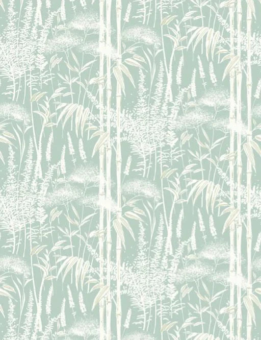 NCW4498-01 - Poiteau Wallpaper - Aqua - Nina Campbell