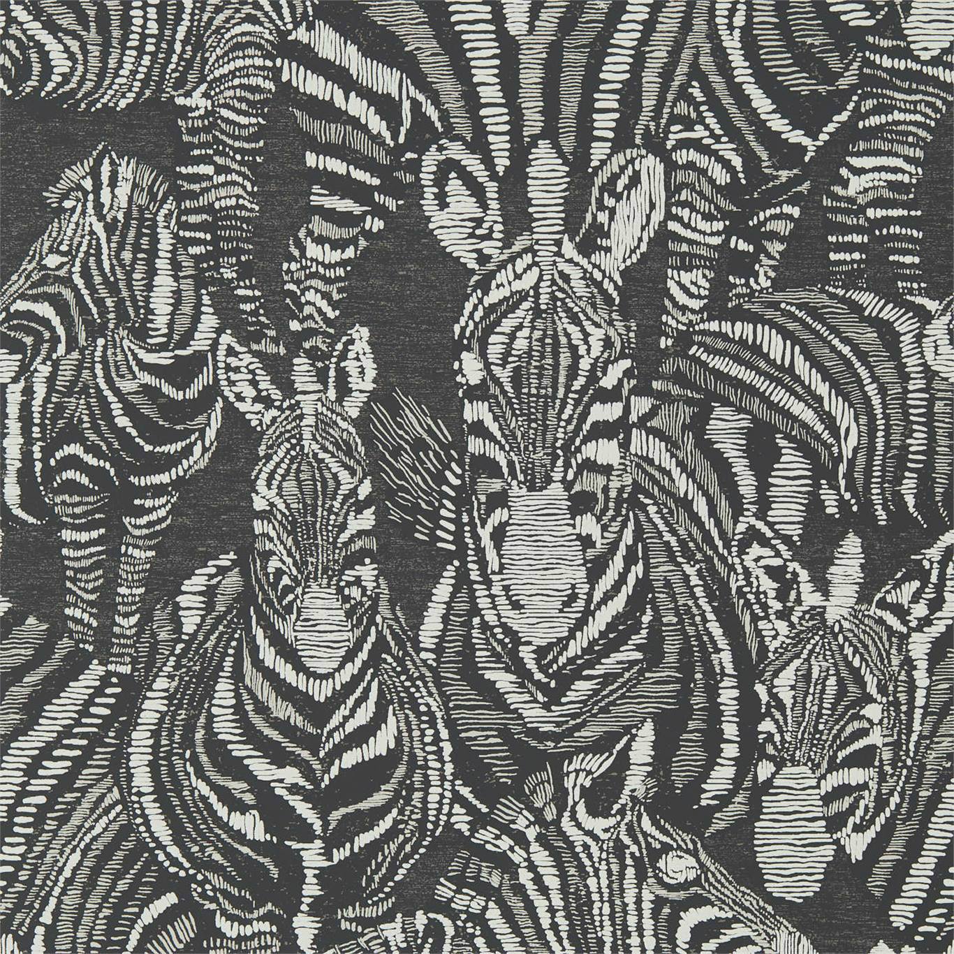 Nirmala Wallpaper - Jet/Chalk - HMIW112242 - Harlequin