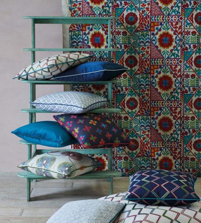 PP50475-2 - Laberinto Fabric - Indigo - Baker Lifestyle
