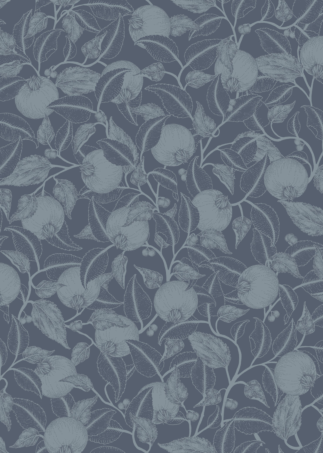 Pomegranate Wallpaper - French Blue - Summer Gray