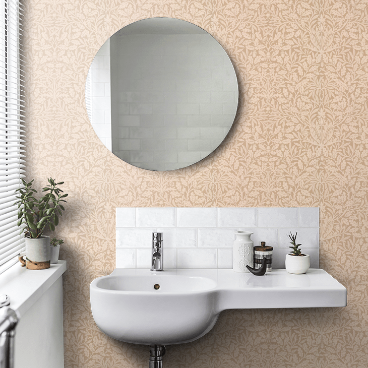 Pure Acorn Wallpaper - Vintage Brass - 217403 - Morris Wallpaper WD