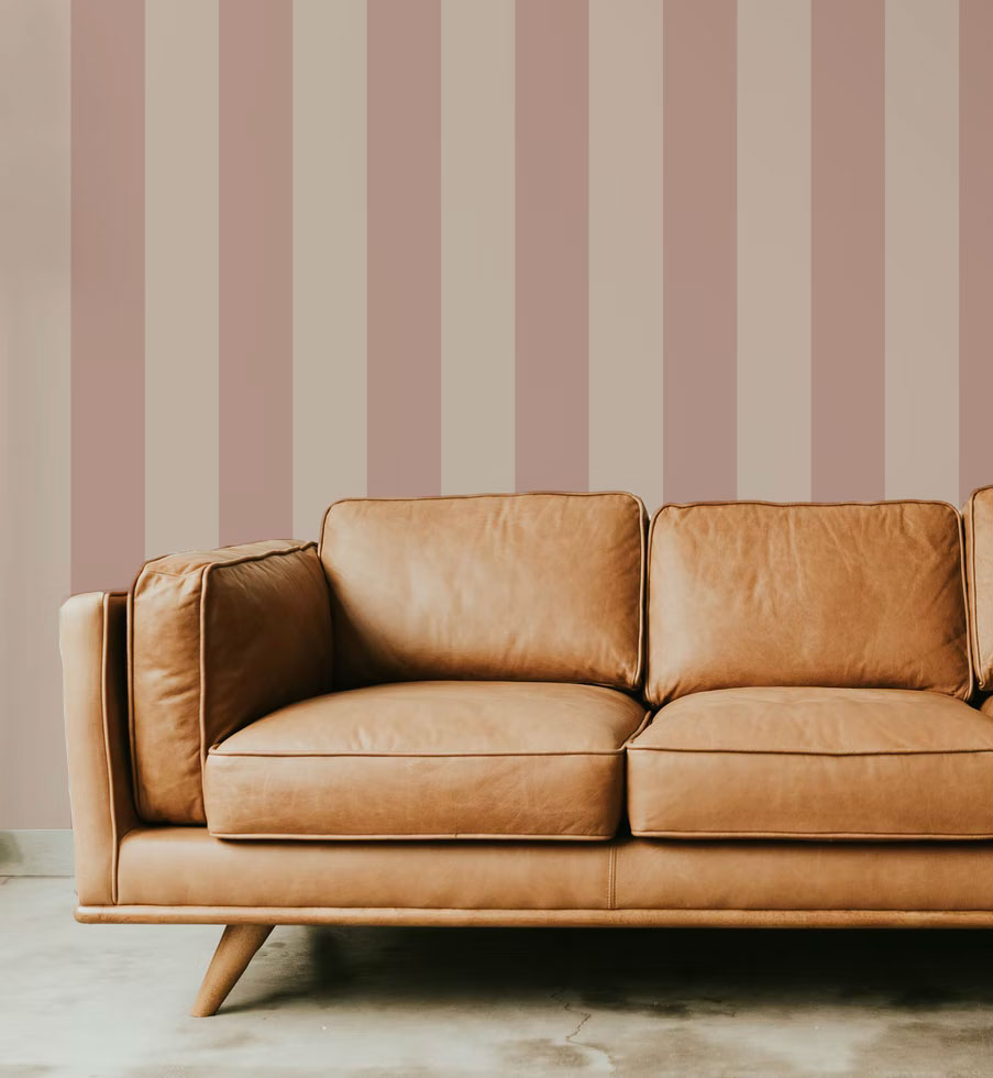 Ryde Stripes Wallpaper - Pink - Summer Gray