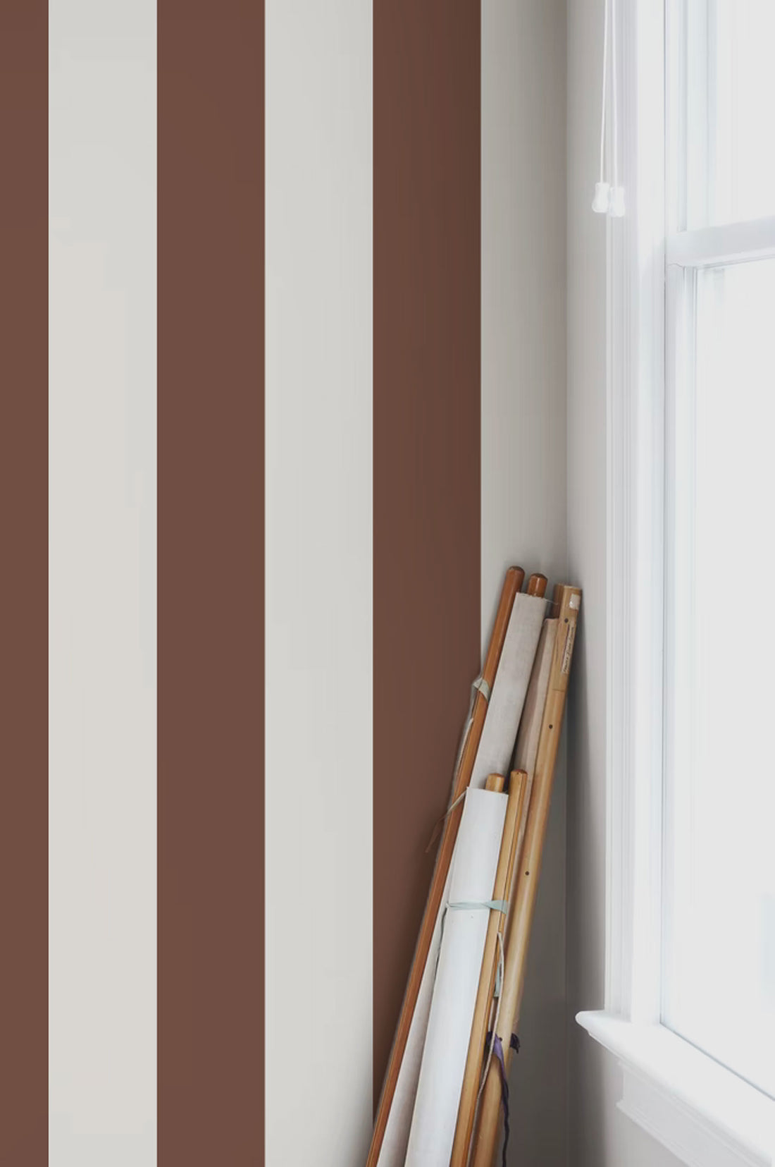 Shanklin Stripes Wallpaper - Brown - Summer Gray