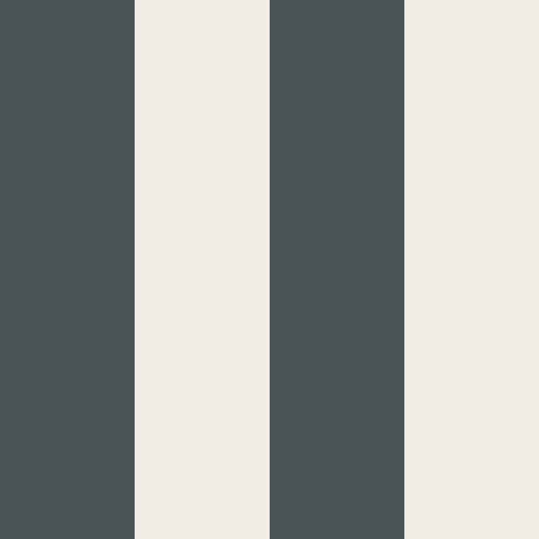 Shanklin Stripes Wallpaper - Charcoal - Summer Gray