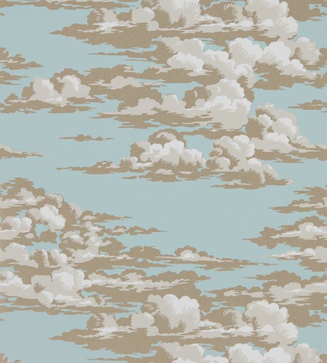 Silvi Clouds Wallpaper - English Blue - DYSI216601 - Sanderson
