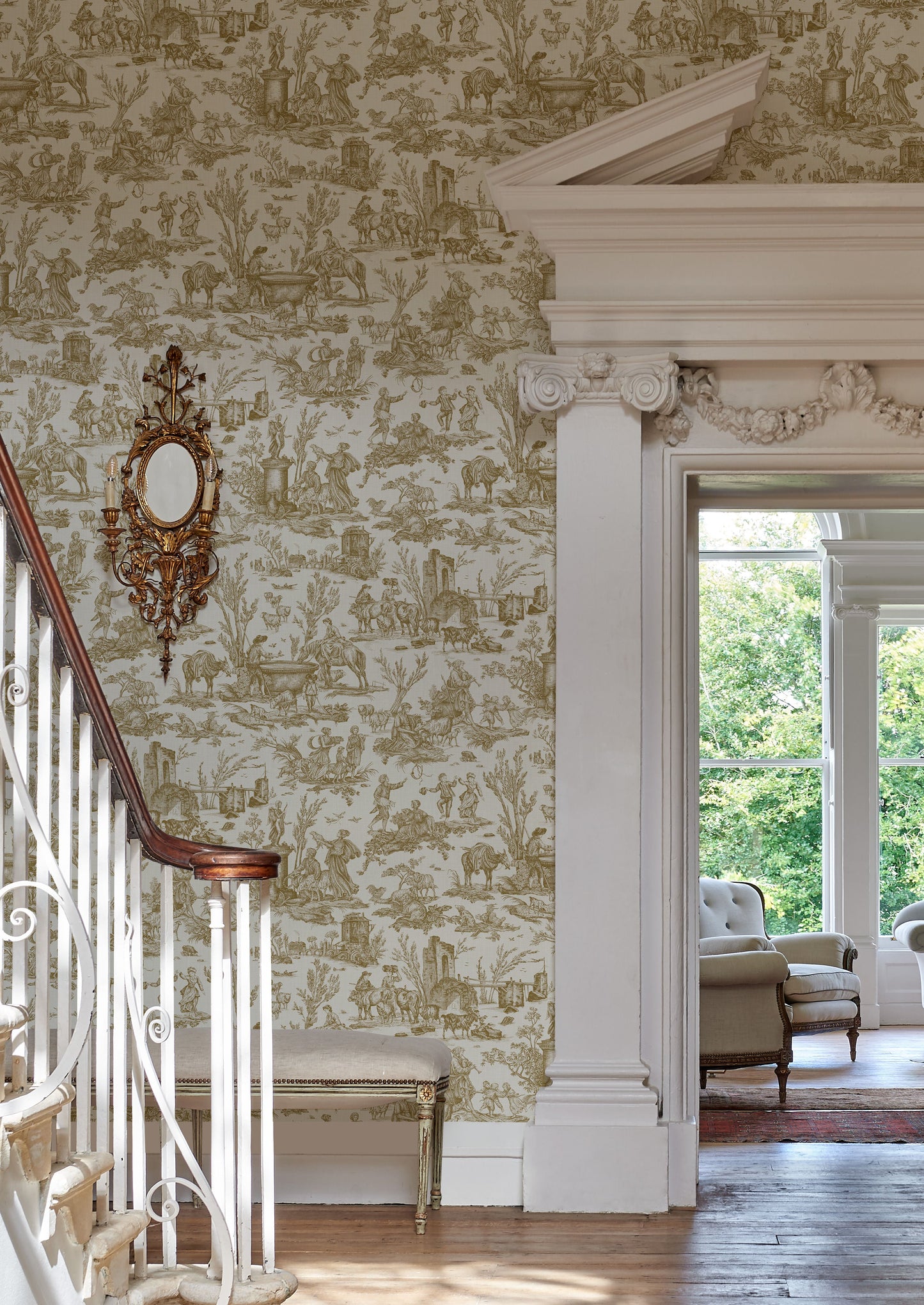 Toile Baptiste Wallpaper - Dijon - Lewis & Wood