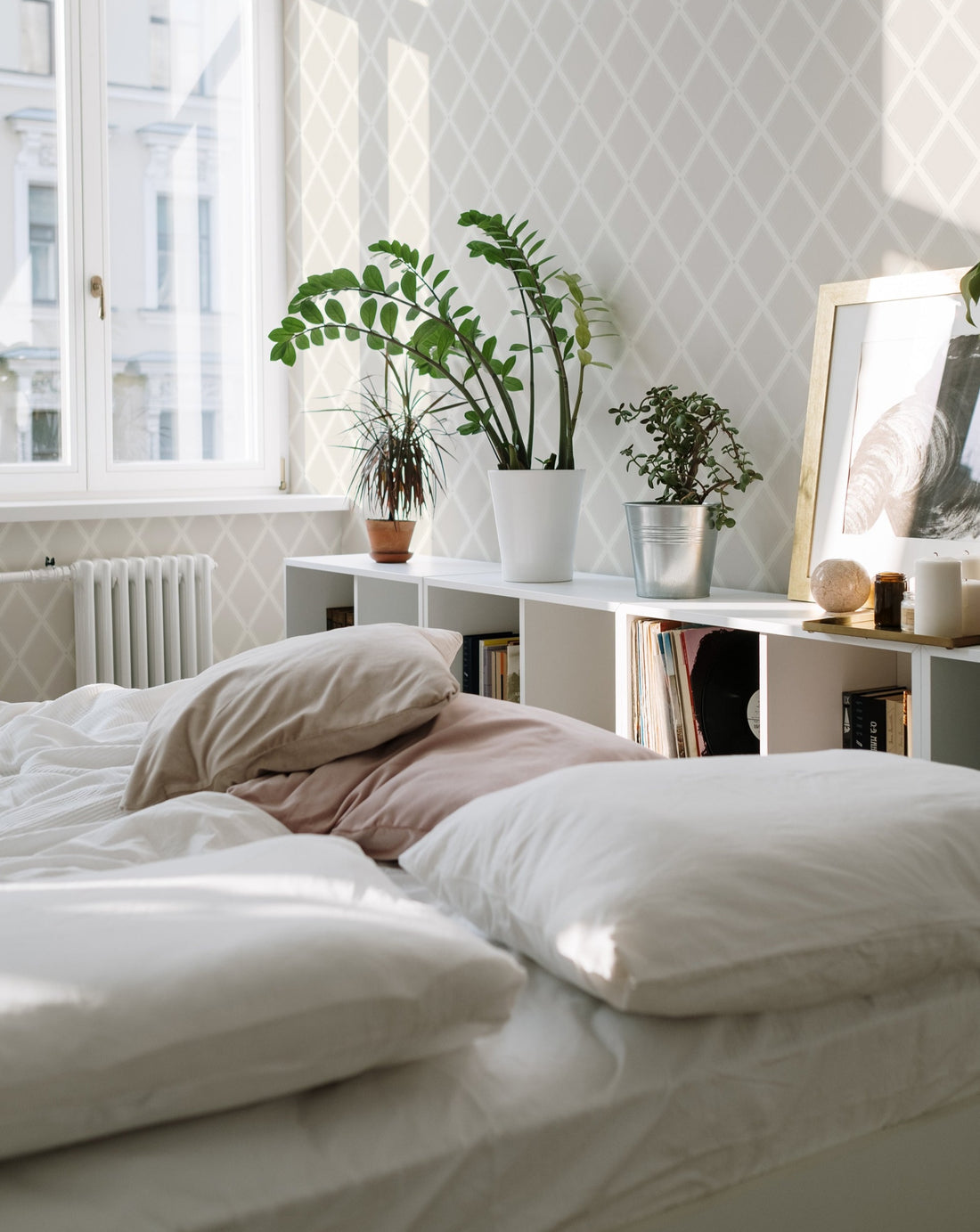 Trellis Wallpaper - Grey - Summer Gray