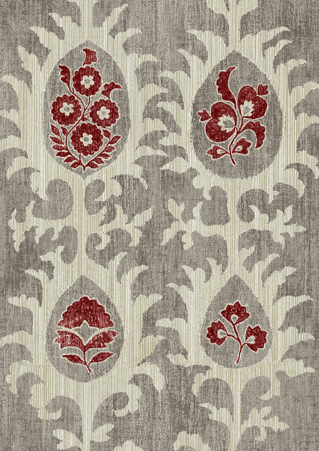 Tribal Wallpaper - Kudu Grey - Lewis & Wood