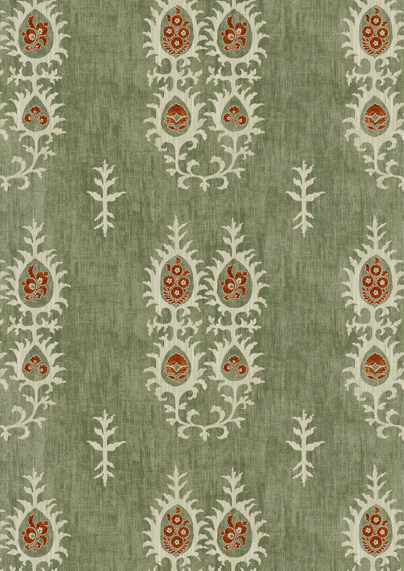 Tribal Wallpaper - Limpopo Green - Lewis & Wood