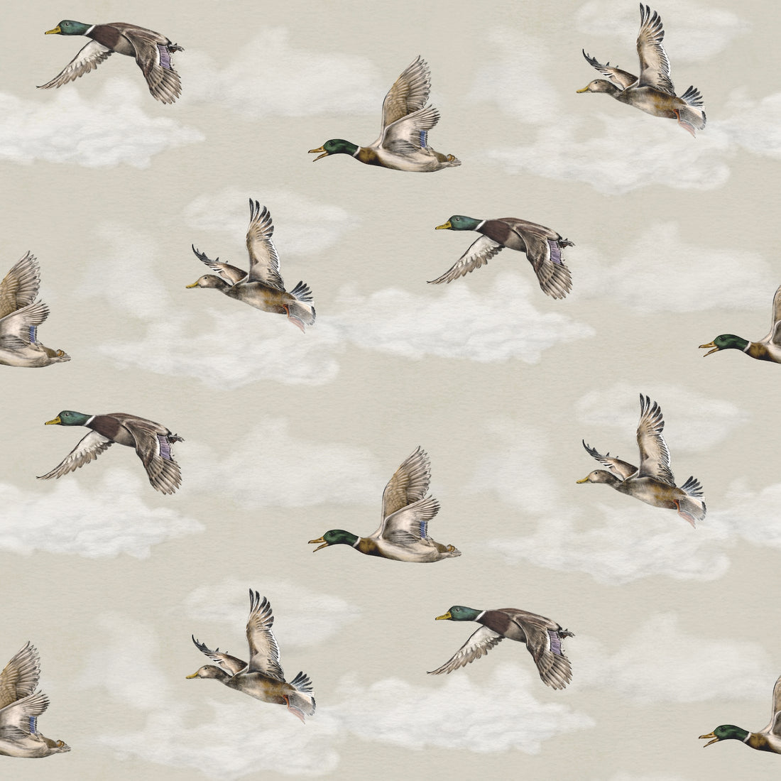 Voyage, Petit Wallpaper - Soft Sand - Summer Gray