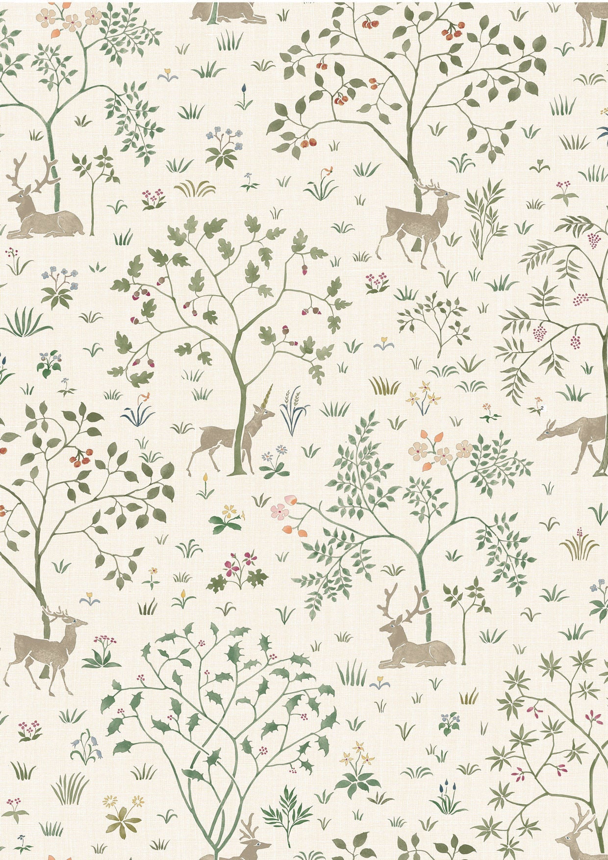 Voysey Park Wallpaper - Verdure - Lewis & Wood