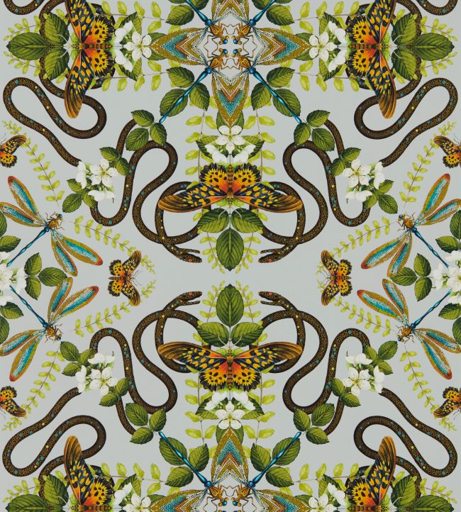 W0129/04 - Emerald Forest Wallpaper - Smoke - Clarke & Clarke