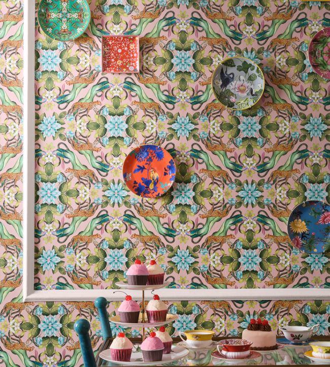 W0131/02 - Menagerie Wallpaper - Blush - Clarke & Clarke