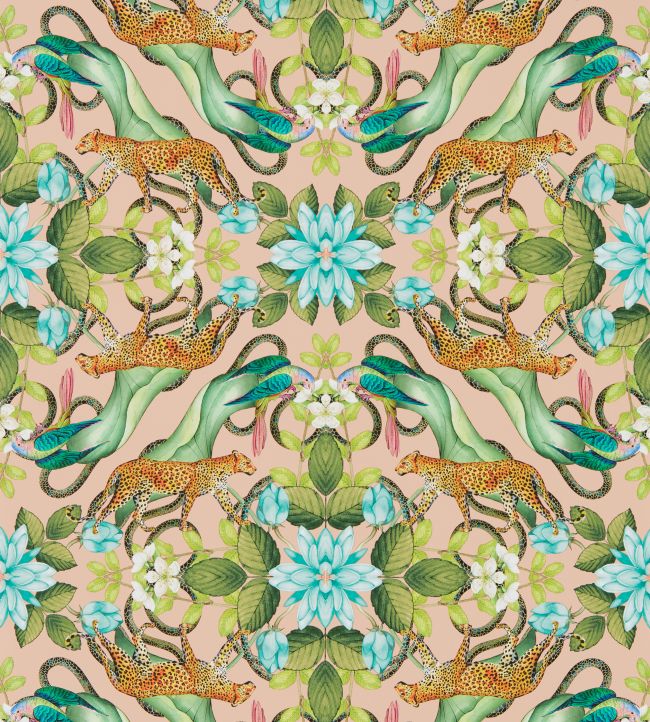 W0131/02 - Menagerie Wallpaper - Blush - Clarke & Clarke