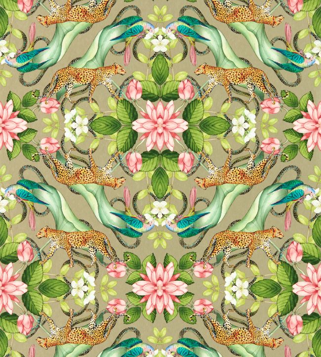 W0131/03 - Menagerie Wallpaper - Gilver - Clarke & Clarke