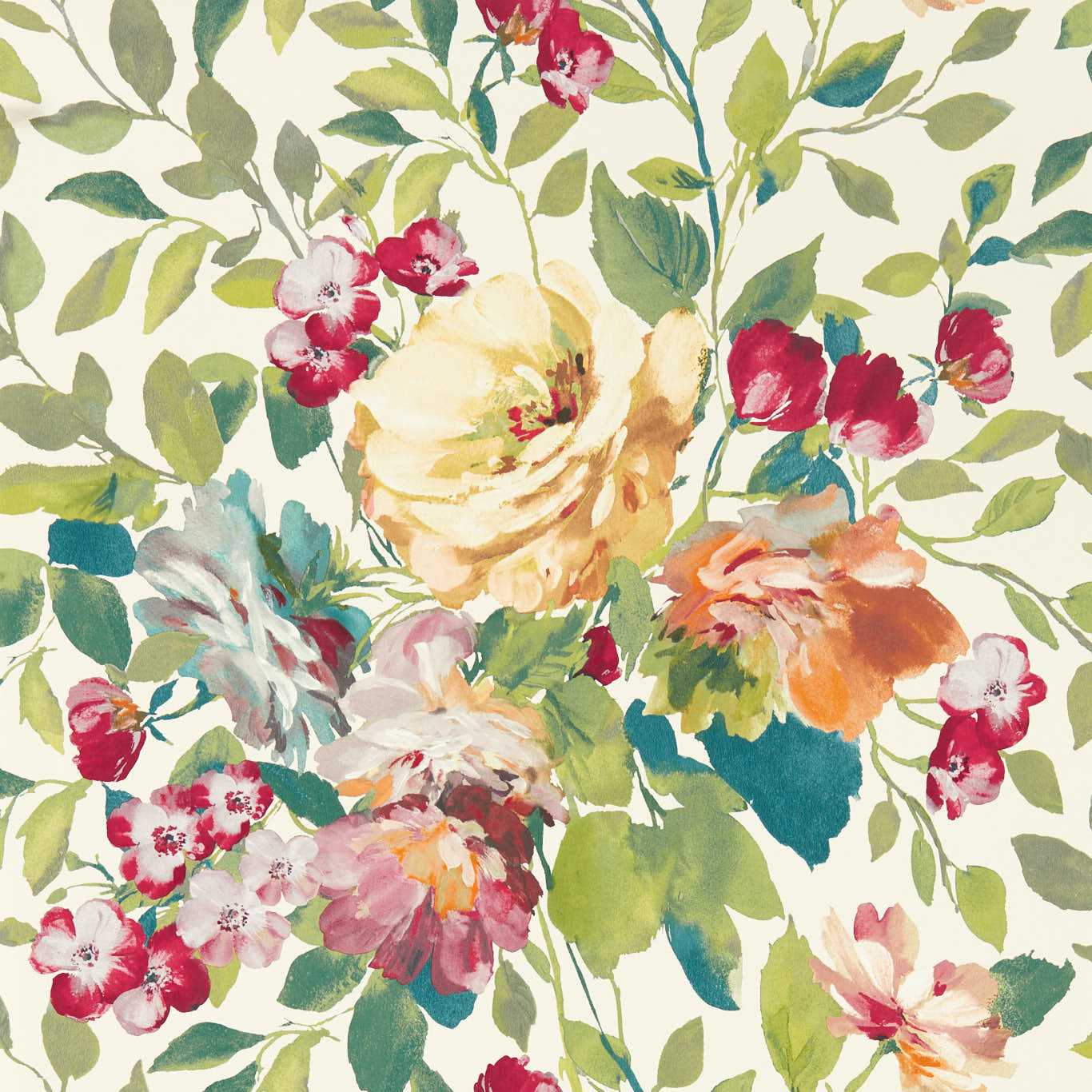 W0139/04 - Bloom Wallpaper - Multi - Clarke & Clarke