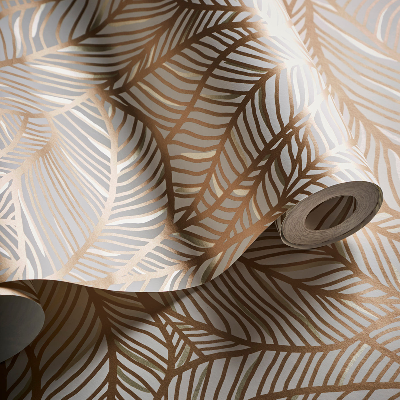 W0144/01 - Selva Wallpaper - Bronze/Ivory - Clarke & Clarke