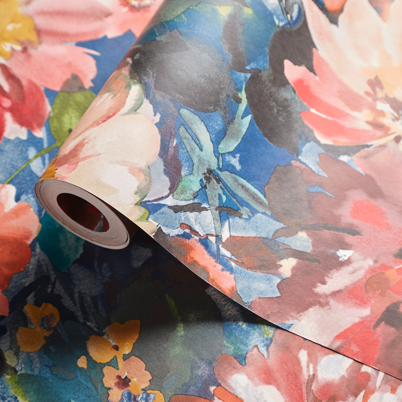W0145/03 - Tahiti Wallpaper - Midnight - Clarke & Clarke