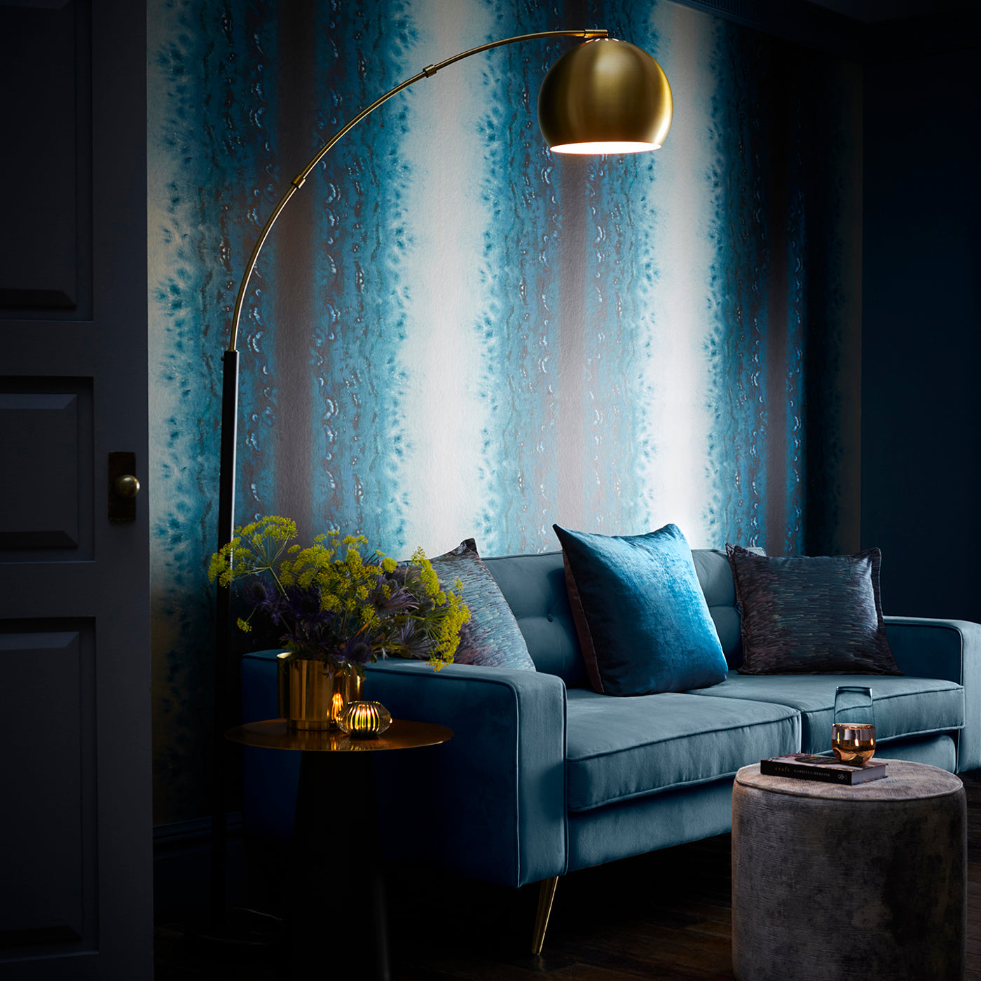 W0149/04 - Disperse Wallpaper - Teal - Clarke & Clarke