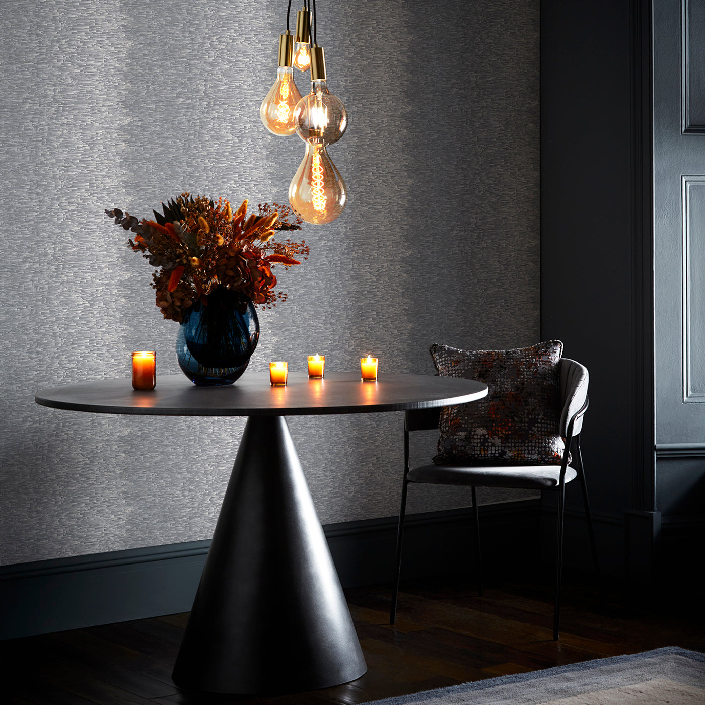 W0153/02 - Ombre Wallpaper - Slate - Clarke & Clarke