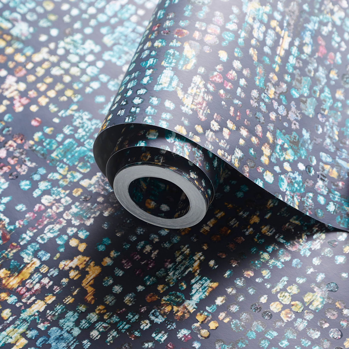 W0154/01 - Scintilla Wallpaper - Midnight - Clarke & Clarke