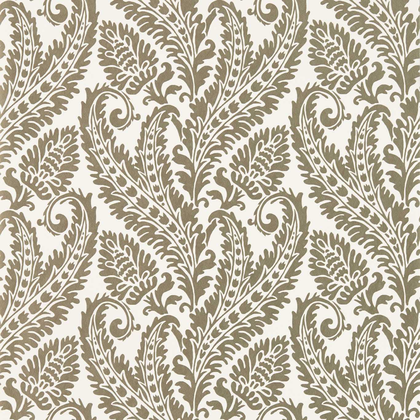 W0161/02 - Regale Wallpaper - Gilver/Ivory - Clarke & Clarke