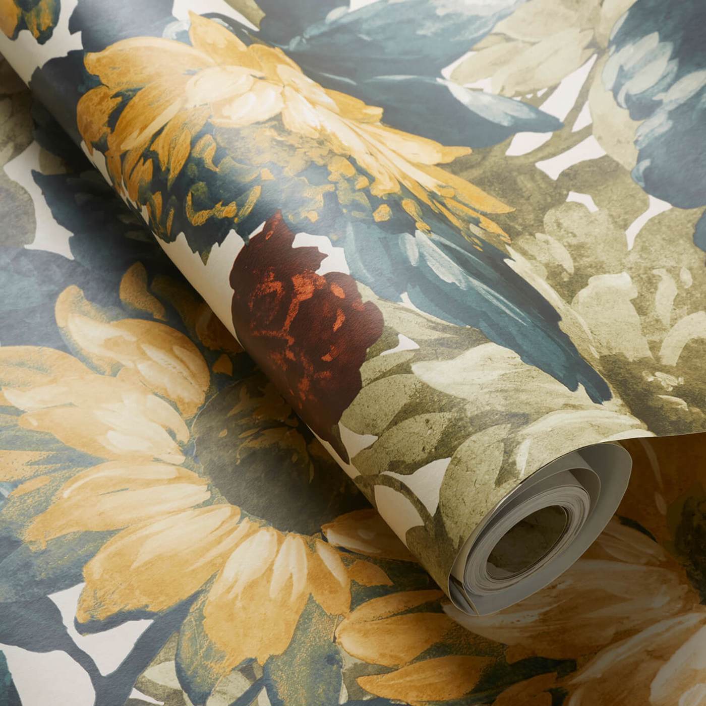 W0162/03 - Sunforest Wallpaper - Olive/Russet - Clarke & Clarke