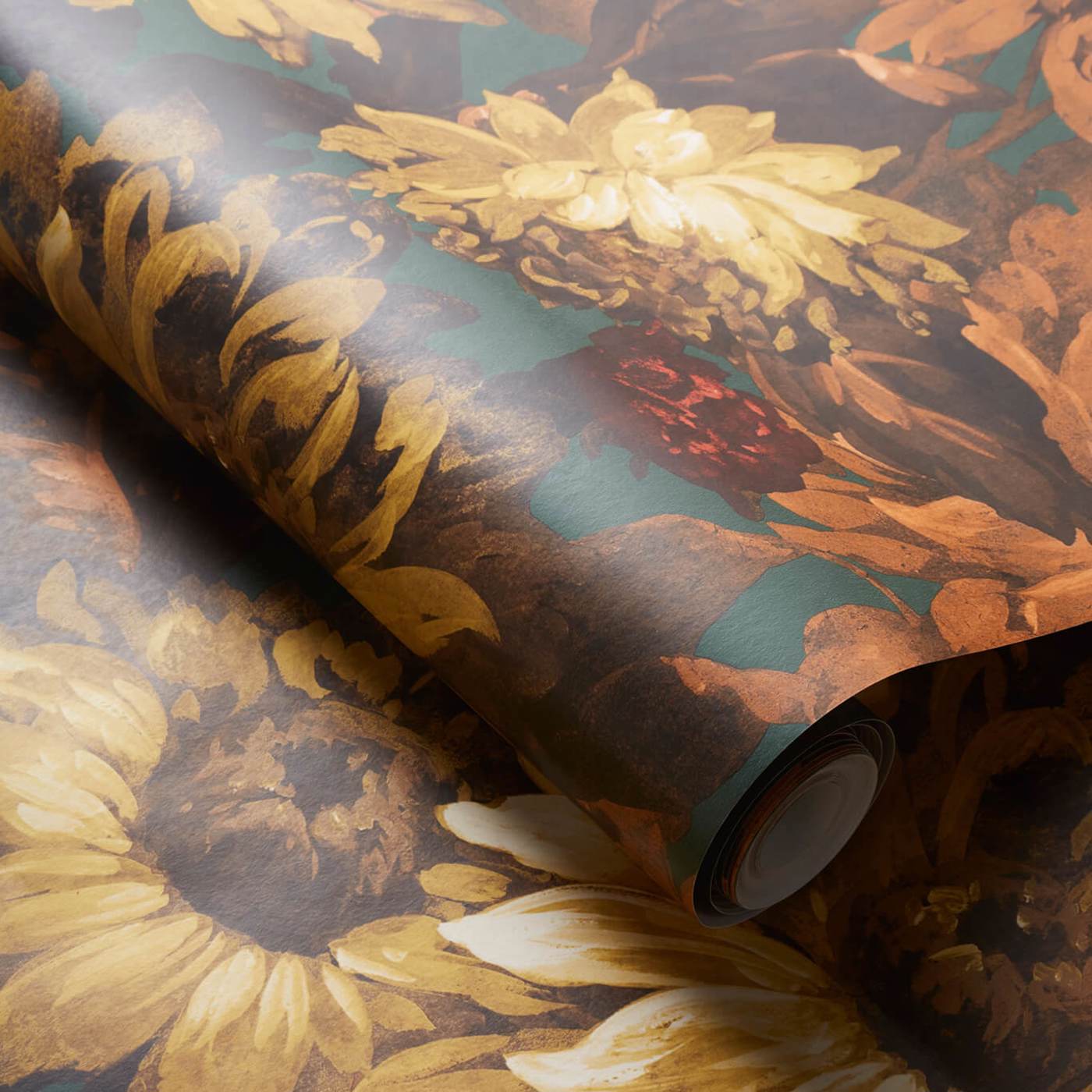 W0162/04 - Sunforest Wallpaper - Sage/Russet - Clarke & Clarke