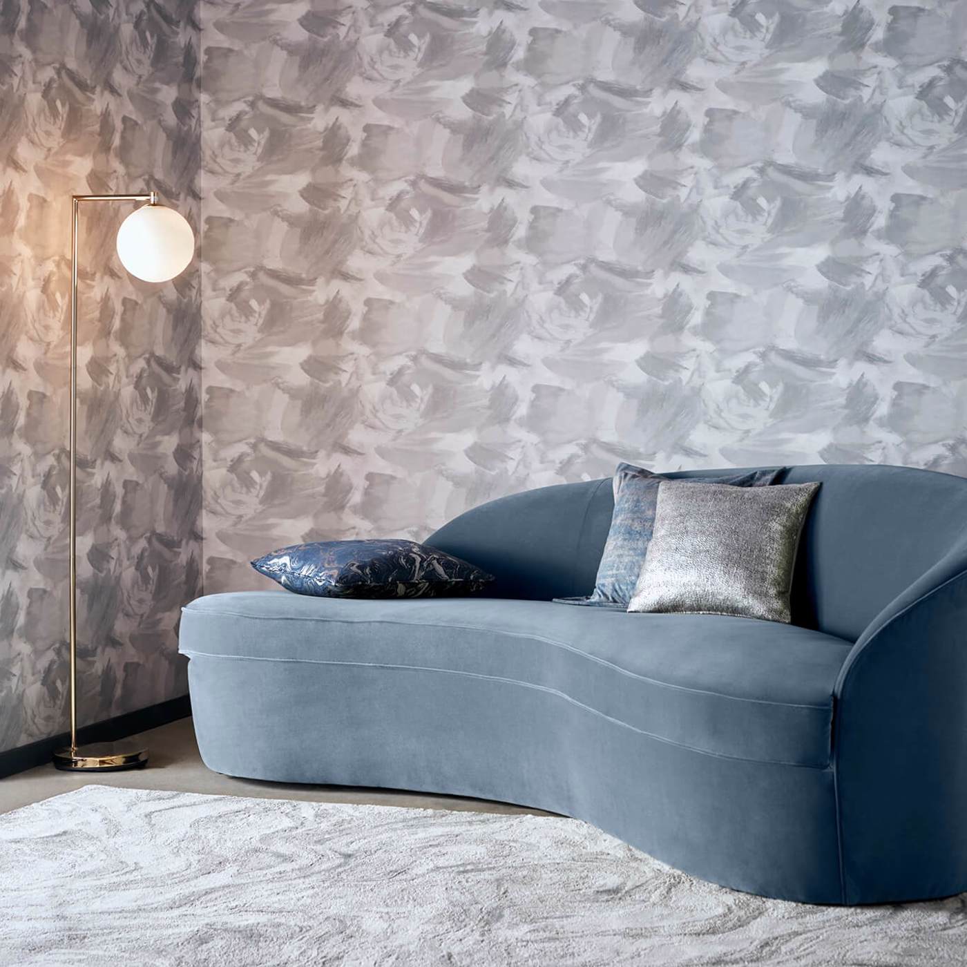 W0163/01 - Astratto Wallpaper - Dove - Clarke & Clarke