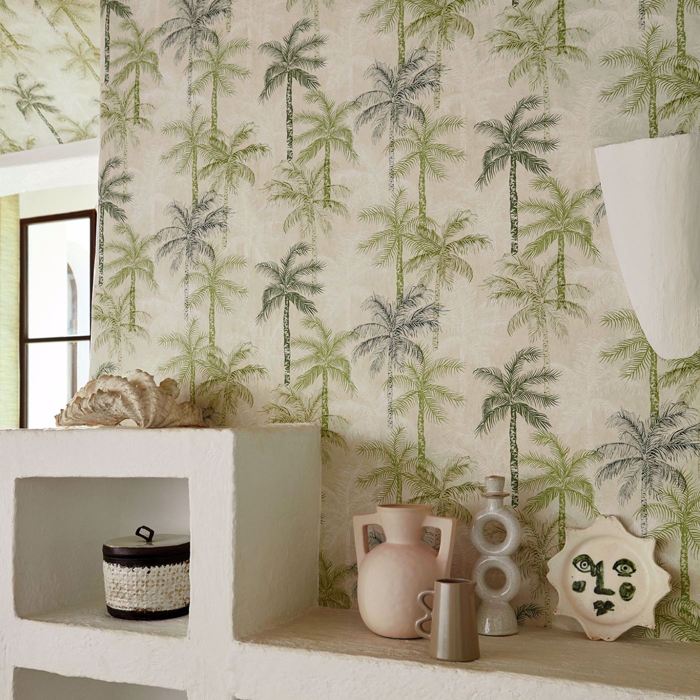 W0189/04 - Palmyra Wallpaper - Palm - Clarke & Clarke