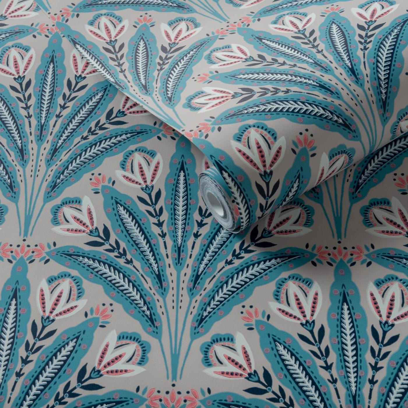 W0193/03 - Attingham Wallpaper - Mineral - Clarke & Clarke