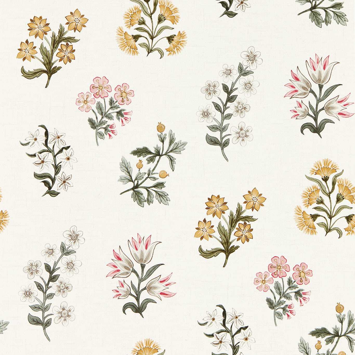 W0194/01 - Leiden Wallpaper - Blush/Ochre - Clarke & Clarke