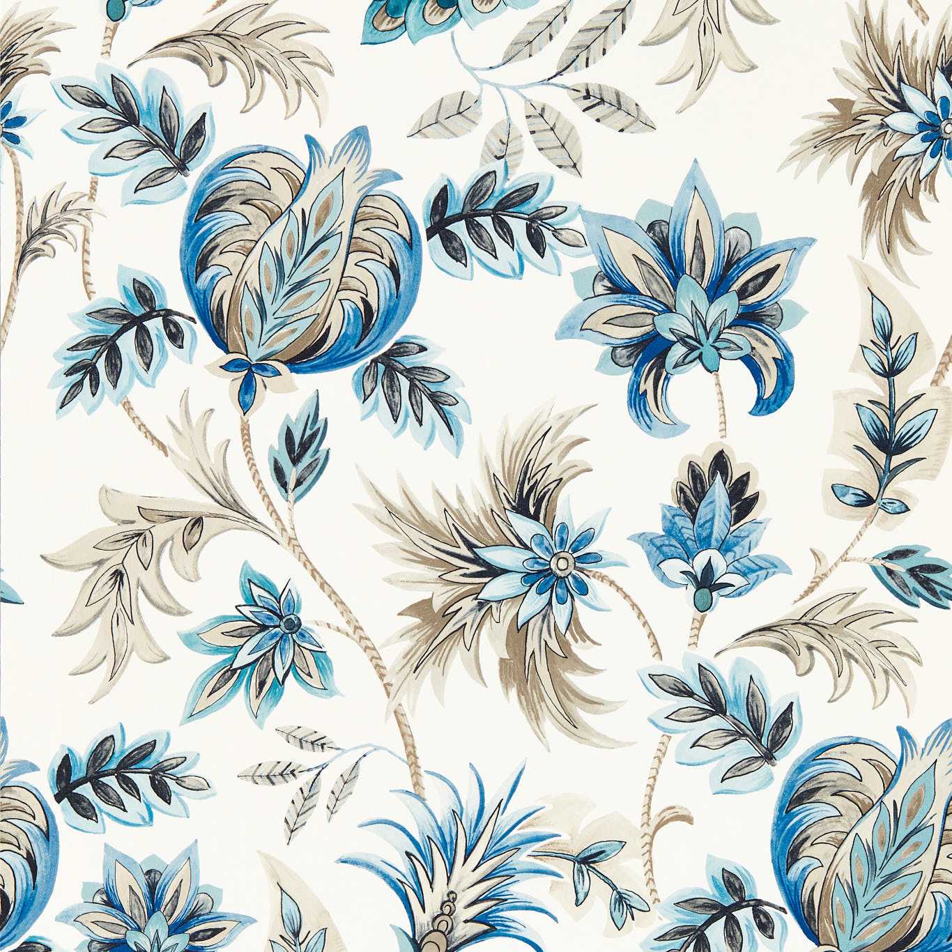 W0198/03 - Sizergh Wallpaper - Denim - Clarke & Clarke