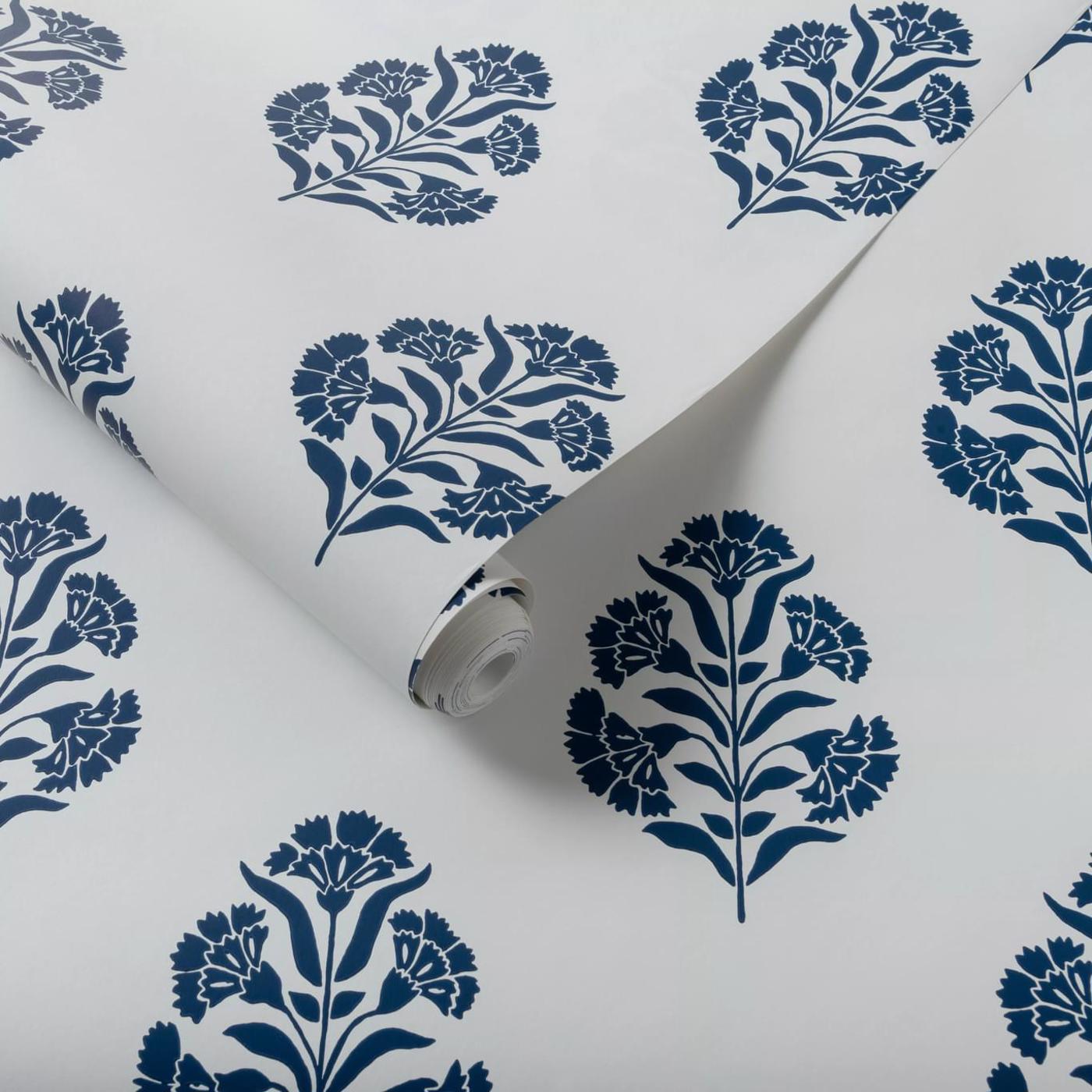 W0199/03 - Standen Wallpaper - Midnight - Clarke & Clarke