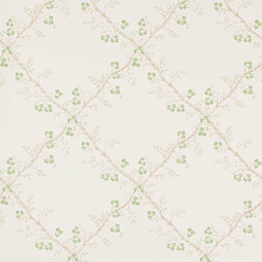 W7008-02 - Trefoil Trellis Wallpaper - Leaf - Colefax & Fowler