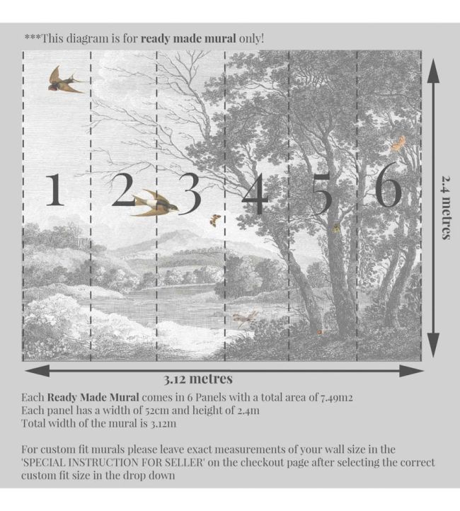 WM-021-01RM - Zephyr Wallpaper - Mural - Grey - Woodchip & Magnolia