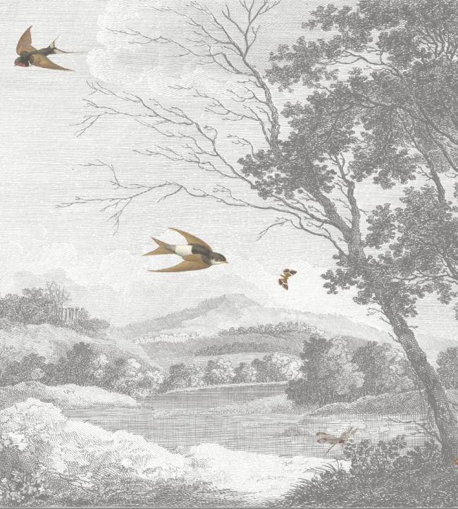 WM-021-01RM - Zephyr Wallpaper - Mural - Grey - Woodchip & Magnolia