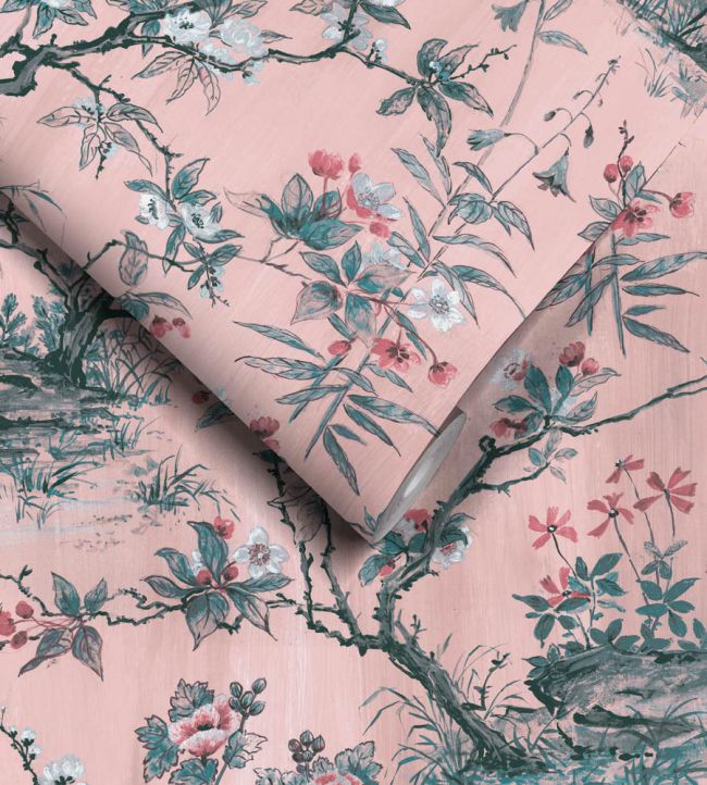 WM-126-03R - Rivington Wallpaper - Blush Pink - Woodchip & Magnolia