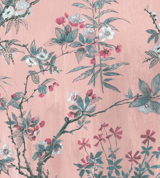 WM-126-03R - Rivington Wallpaper - Blush Pink - Woodchip & Magnolia