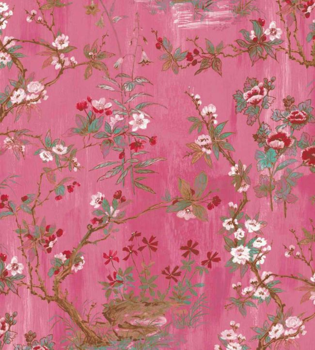 WM-126-05R - Rivington Wallpaper - Pink - Woodchip & Magnolia