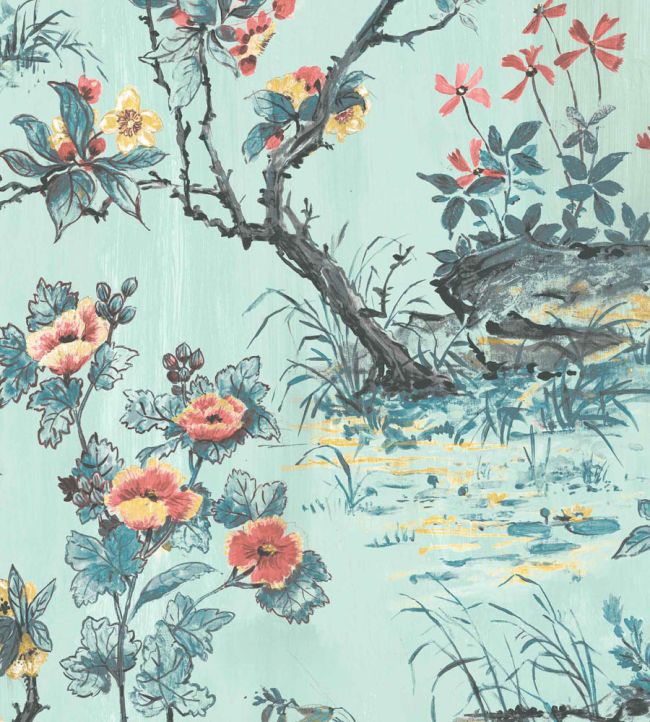 WM-126-08R - Rivington Wallpaper - Neo Mint - Woodchip & Magnolia
