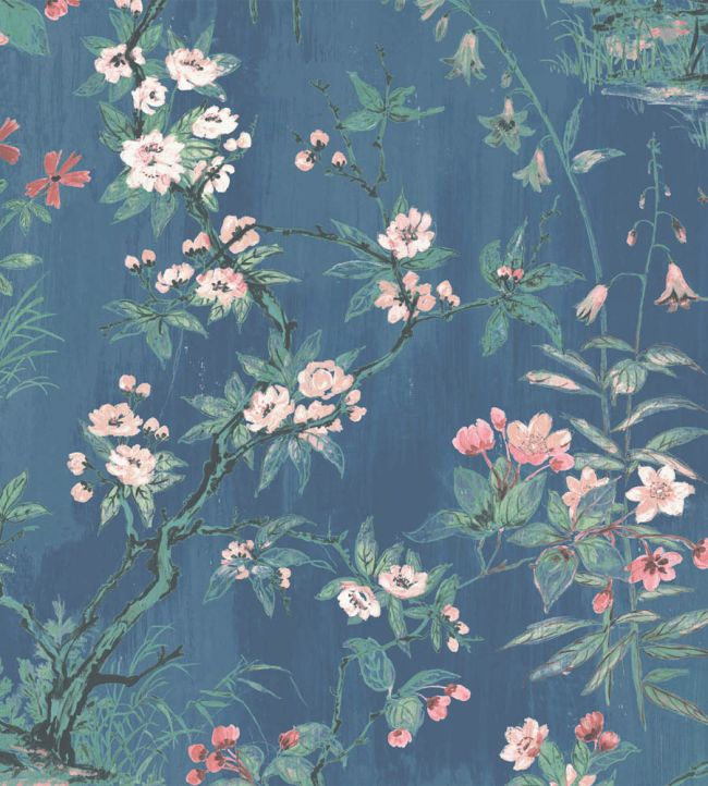 WM-126-09R - Rivington Wallpaper - Blue Blush - Woodchip & Magnolia