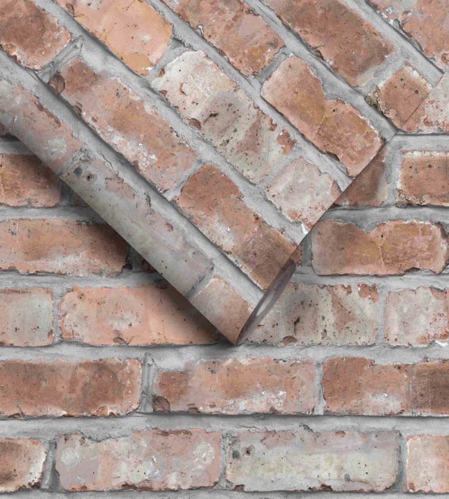 WM-145R - Beeston Grove Wallpaper - Brick - Woodchip & Magnolia