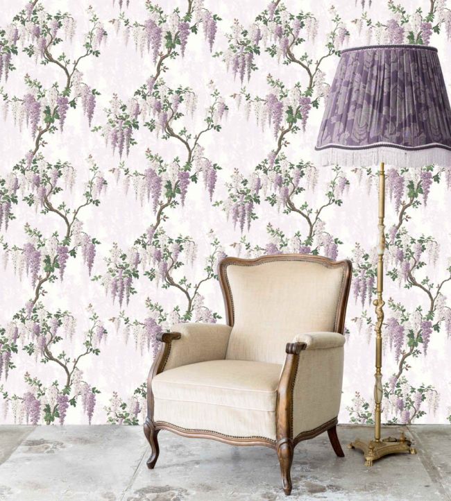 WM-217R - Wisteria Wallpaper - Lilac - Woodchip & Magnolia