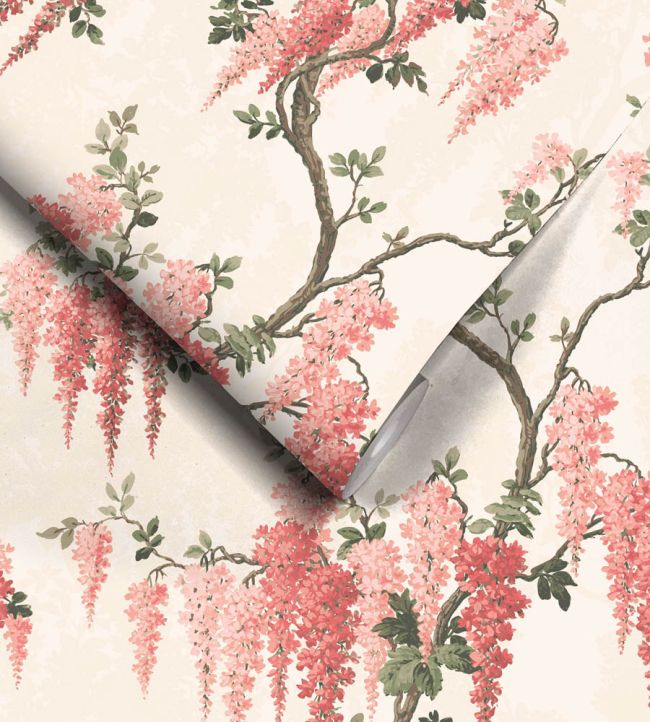 WM-219R - Wisteria Wallpaper - Coral - Woodchip & Magnolia