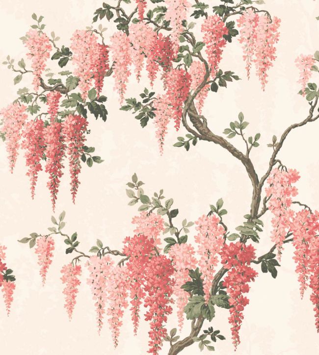 WM-219R - Wisteria Wallpaper - Coral - Woodchip & Magnolia