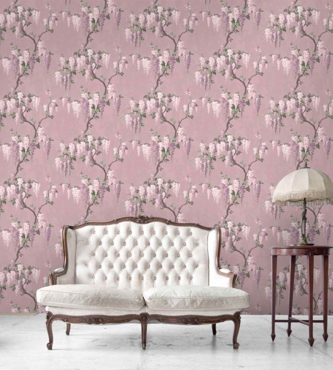 WM-221R - Wisteria Wallpaper - Deep Lavender - Woodchip & Magnolia